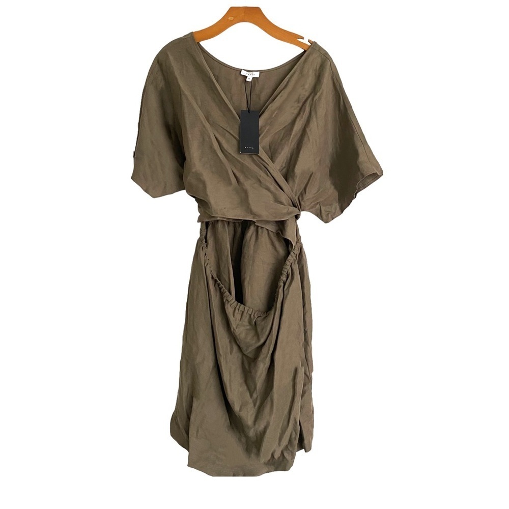 NWT Vetta The Convertible Wrap Mini Dress Khaki size XL - Picture 5 of 7